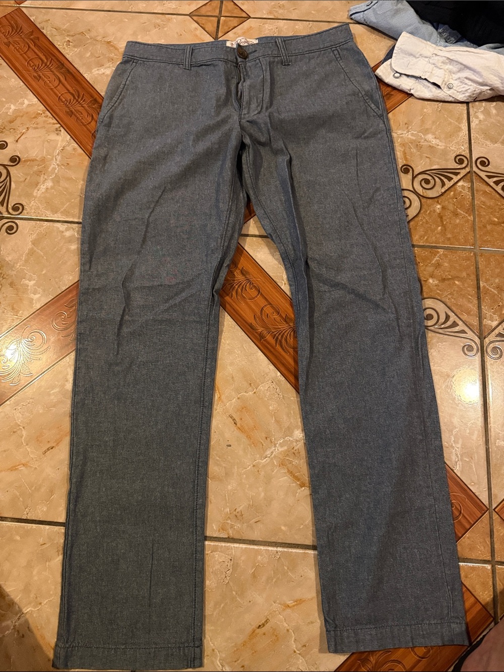 Men's Slim Chino Pants in Slate Gray